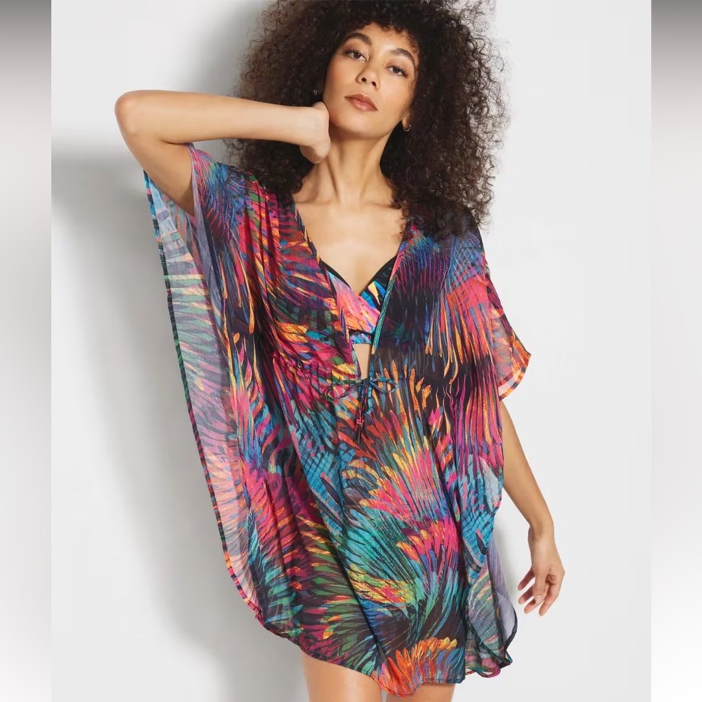 Bleu Rod Beattie Wild Thing Caftan Cover Up